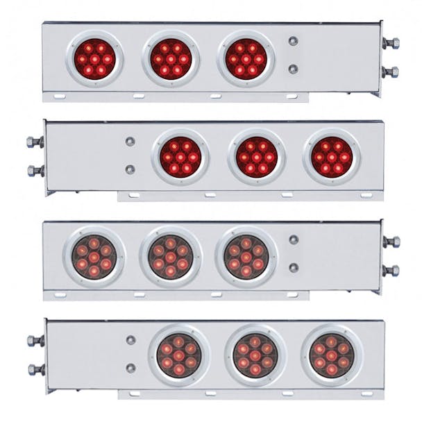 Competition Series Mud Flap Hanger With 6 4" Round LED Lights