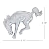 Chrome Adhesive Bucking Bronco Emblem Dimensions