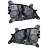 Peterbilt 579 587 Chrome Aftermarket Projector Headlights - Back View