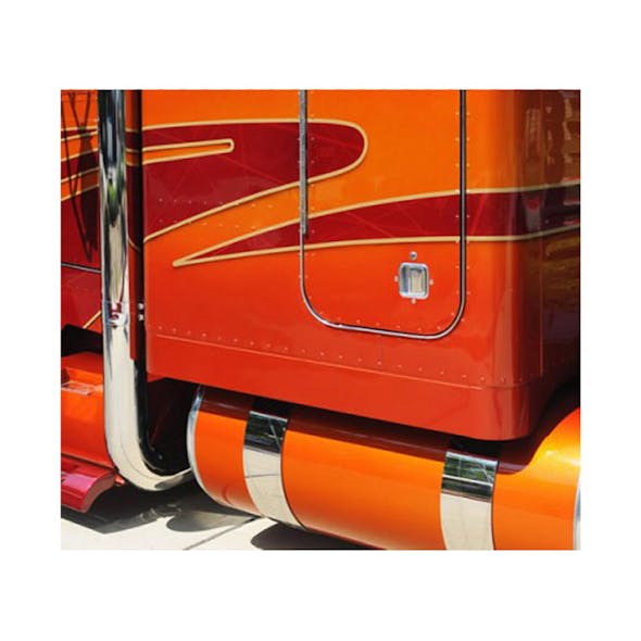 Kenworth Or Peterbilt Fuel Tank Straps Straight Style On Truck