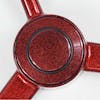 20" Red Retro Sparkle 3 Spoke Steering Wheel - Close Up 2