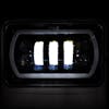4" x 6" Full LED High & Low Beam Rectangular Headlight With Halo Ring- Low Beam