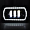 4" x 6" Full LED High & Low Beam Rectangular Headlight With Halo Ring- DRL