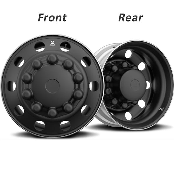 22.5" Alcoa Dura-Black Aluminum Wheel Both