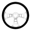 18" Chopper Style Steering Wheel - Black Leather