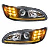 Projector Headlights With Amber LED Marker Light & Dual Function LED Glow Light - Amber LED On