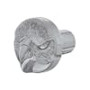 Vibrant Colored Eagle Air Valve Knob - Liquid Silver Tilt