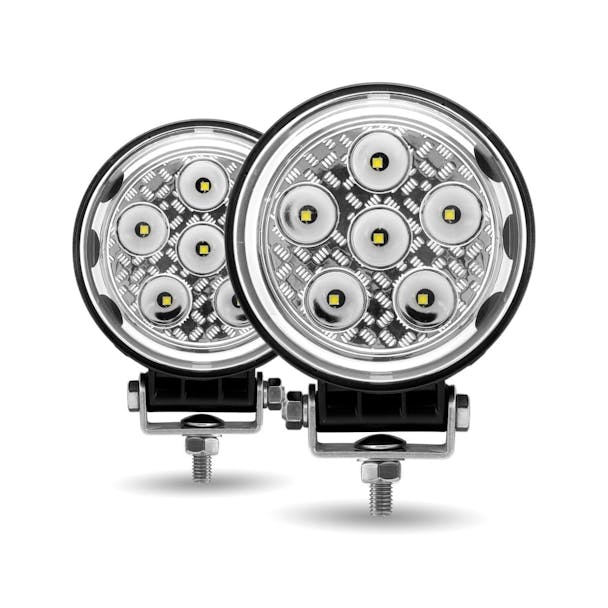 4.5" Round 'Radiant Series' High Power LED Spot And Flood Beam Work Light Front