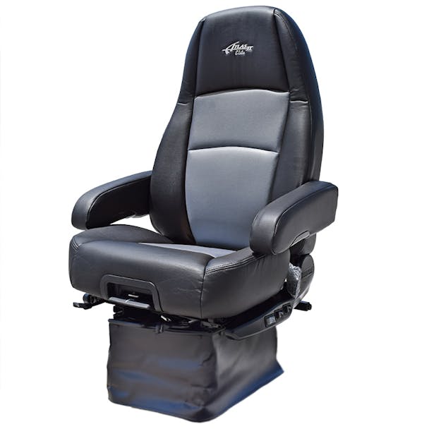 Sears Atlas II DLX Seat Highback Black & Grey Leather With Arm Rests