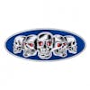 Peterbilt Chrome Skull Emblem - Blue