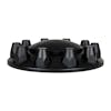 Complete Satin Black Axle Cover Kit With 33MM Thread On Lug Nut Covers Front