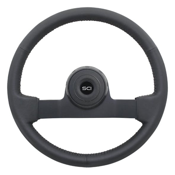 16" Eagle Black Leather Steering Wheel