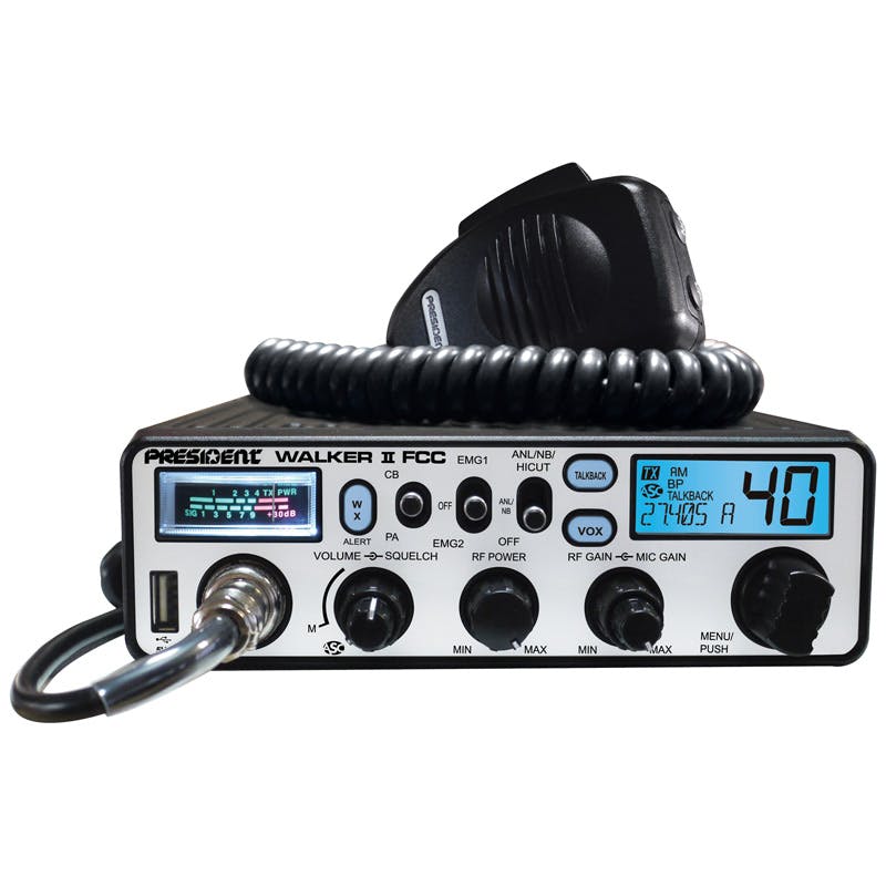 Walker II FCC 40 Channel CB Radio With Weather Alerts And SWR Meter By  President Raney's Truck Parts