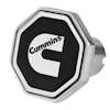 Engraved Cummins Logo Tractor Trailer Air Brake Knob Octagonal - Black