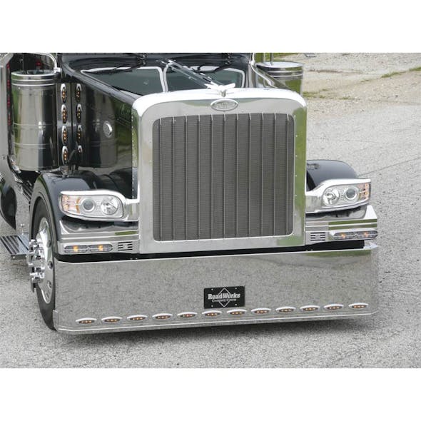 Peterbilt 388 389 Grille with Vertical Bars Stainless Steel