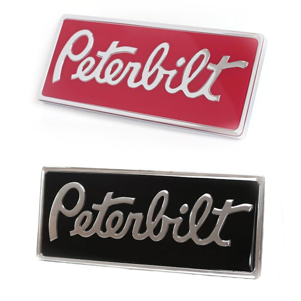 Peterbilt Rectangular Logo Emblem Options