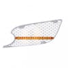 Chrome Air Intake Grill 19 LED Amber Lens Driver Side