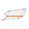 Chrome Air Intake Grill 19 LED Clear Lens Driver Side