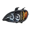 Freightliner Columbia Blackout Full LED Headlight With LED Light Bar - On Side View
