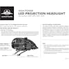 Freightliner Columbia Blackout Full LED Headlight With LED Light Bar Kit Diagram