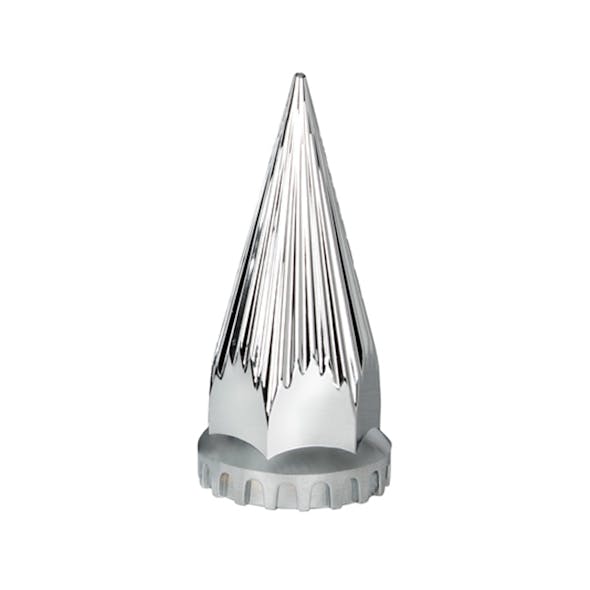 60 Pack Of Chrome 33mm Thread On Razor Nut Covers with Flange - Close Up