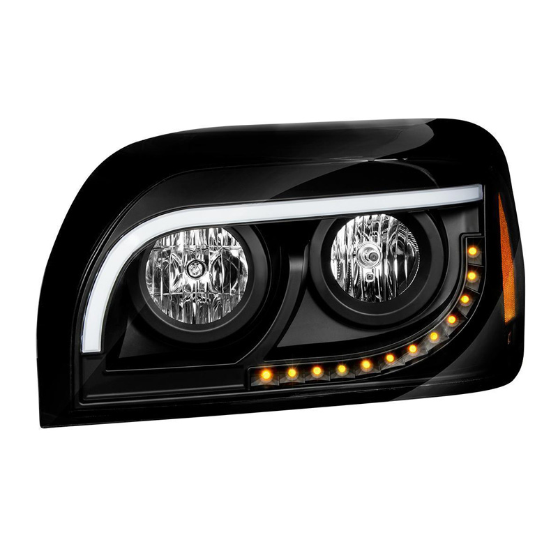 Freightliner Century Full LED Chrome Projector Headlight With Halo