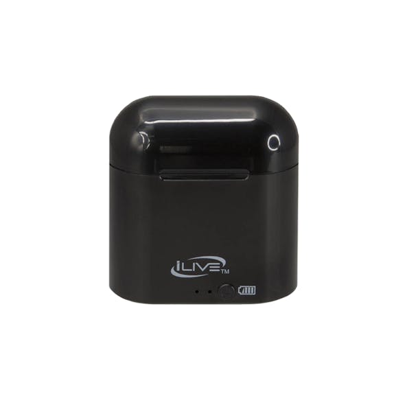 iLive Truly Bluetooth Wireless Earbuds - Black Closed Case