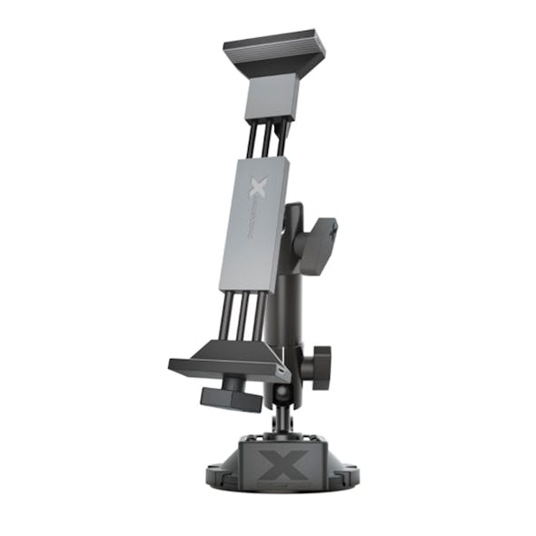 Heavy Duty Tablet Dock Pro Metal Clamp Holder - Vertical View
