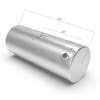 Kenworth Semi Truck Fuel Tank 120 Gallon Rear Fill Aluminum - dimensions