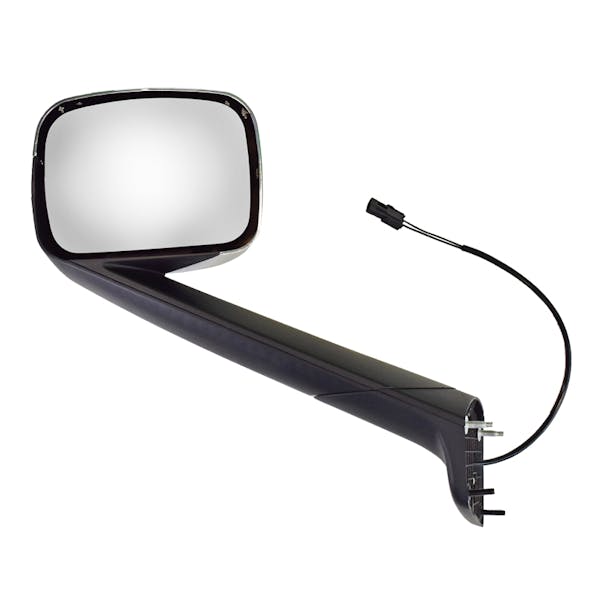 Freightliner Cascadia 2018+ Heated Chrome Hood Mirror - Driver Side