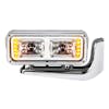 Peterbilt Chrome LED Projection Headlight With Mounting Arm - Drivers Side Front View On