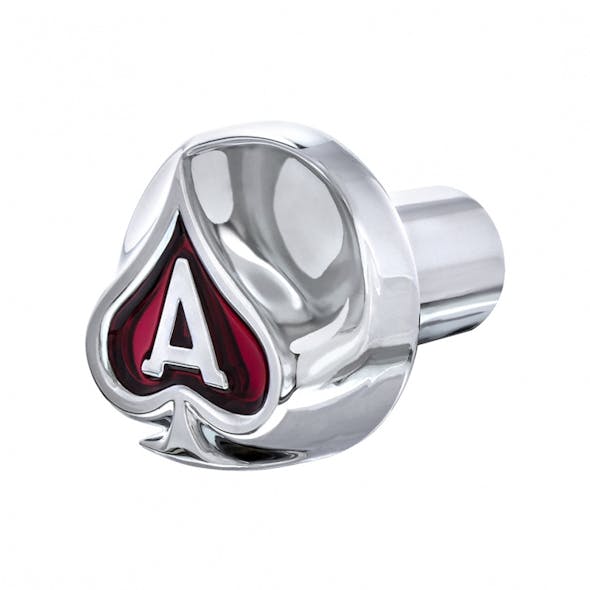 Chrome Ace Of Spades Thread On Shift Knob - Side