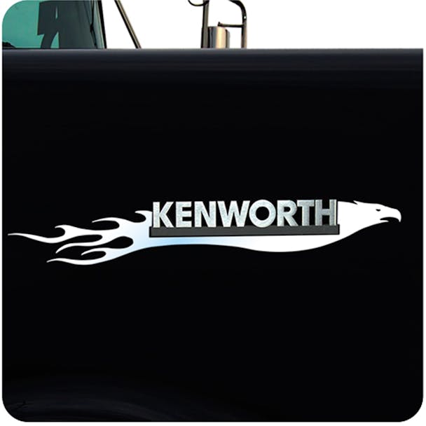 Kenworth Stainless Steel Flaming Eagle Emblem Trim