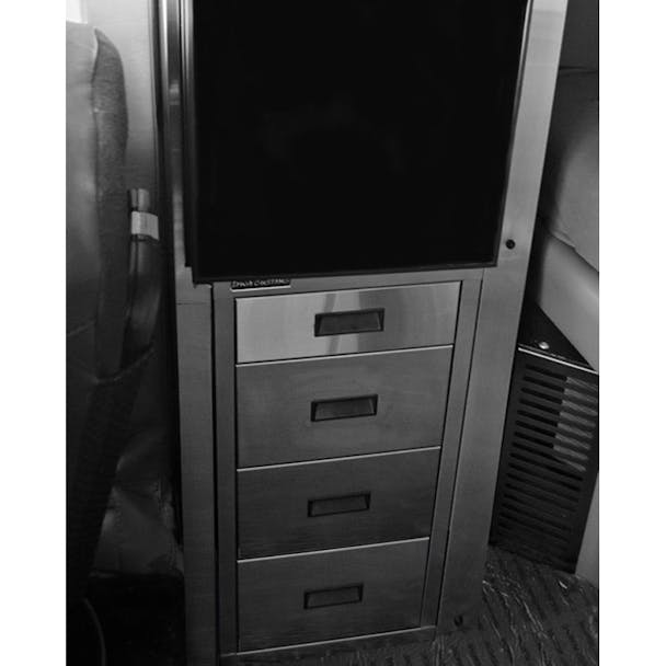 Kenworth W900 Refrigerator Storage Solution Brushed Stainless Steel
