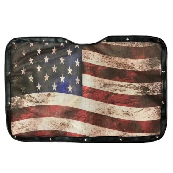 Peterbilt 348 Old Glory Flag Premium Bug Screen