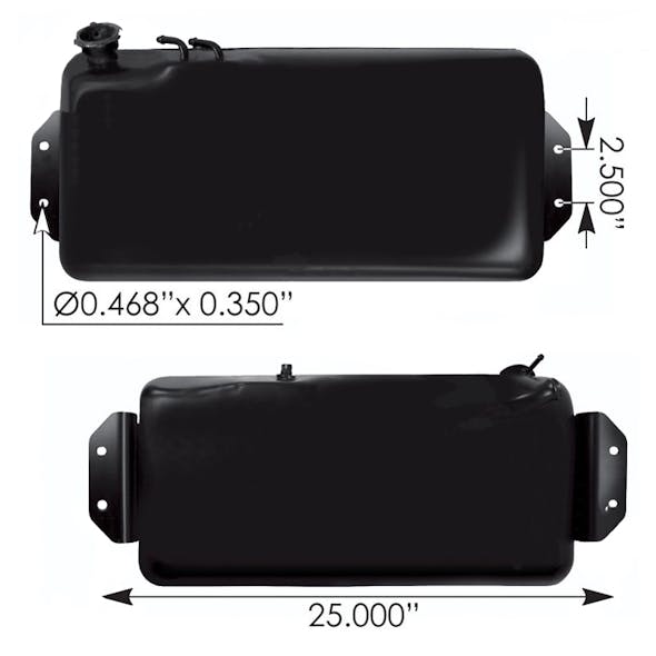 Freightliner FLD 120 Sterling Acterra Coolant Reservoir Behr Dimensions