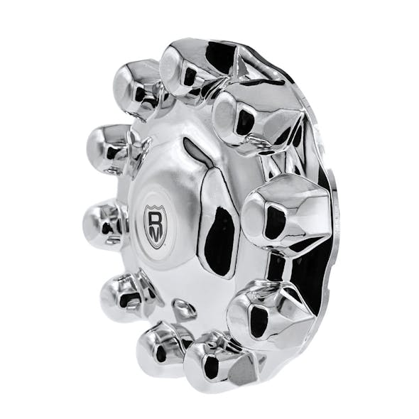 Alcoa Style Chrome One-Piece Front Hub Axle Cover System 086100S - Thumbnail