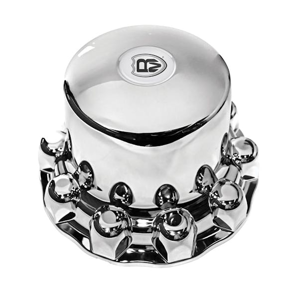 Alcoa Style Chrome One-Piece Rear Hub Axle Cover System 087100S - Straight