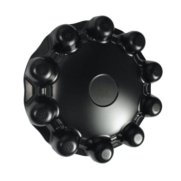 Alcoa Style Menacing Matte Black One-Piece Front Hub Axle Cover System 088100S-BLK
