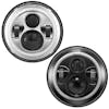 7" Round LED Halo Ring High & Low Beam Projector Headlight