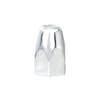 20 Pack of Chrome 1 1/2" Push On Tall Nut Cover Close Up