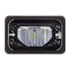 4"x6" High Power LED Heating Light Black Low Beam Front View