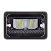 4"x6" High Power LED Heating Light Black High Beam Front View