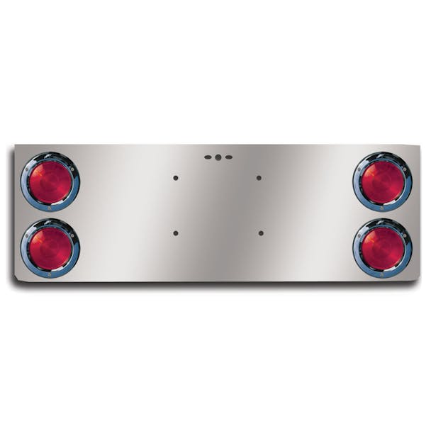 12" Rear Center Panel With Round Lights And License Plate Holes By RoadWorks