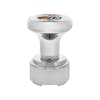 Chrome 1/2"-13 Thread-On Flag Gearshift Knob With Adapter - 9/10 Mexico Side