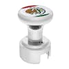Chrome 1/2"-13 Thread-On Flag Gearshift Knob With Adapter - 13/15/18 Mexico Top