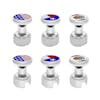 Chrome 1/2"-13 Thread-On Flag Gearshift Knob With Adapter - Default
