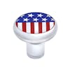 Chrome Deluxe US Flag Emblem Air Valve Knob