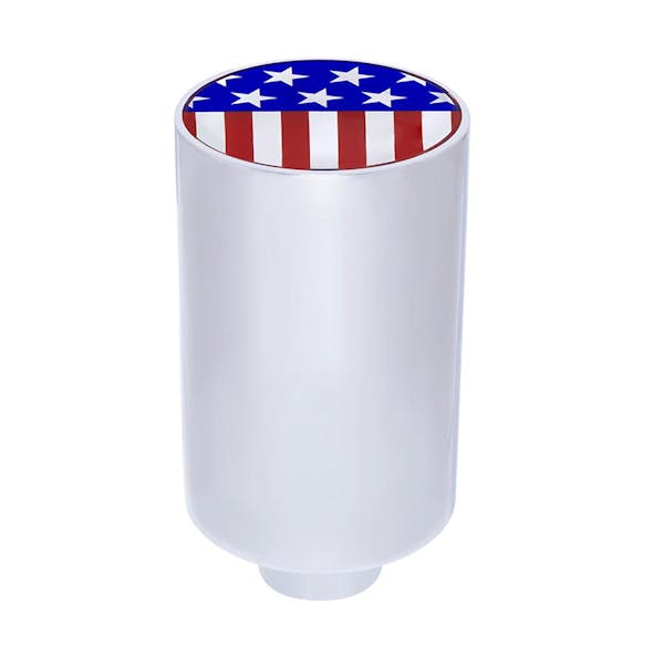 3" Chrome US Flag Emblem Air Valve Knob