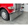 Peterbilt 379 389 Chrome Blind Mount Bumper By Lincoln Chrome  - Rolled close